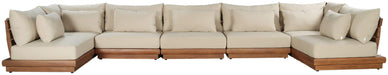 Meridian Furniture - Mirella 187" Tan Water Resistant Fabric Upholstered 7pc. Outdoor Patio Sectional - 111Tan-Sec7B - GreatFurnitureDeal