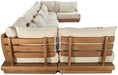Meridian Furniture - Mirella 187" Tan Water Resistant Fabric Upholstered 7pc. Outdoor Patio Sectional - 111Tan-Sec7B - GreatFurnitureDeal