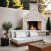 Meridian Furniture - Mirella 74" Off-White Water Resistant Fabric Upholstered 2pc. Outdoor Patio Sofa - 111White-S2B - GreatFurnitureDeal