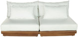 Meridian Furniture - Mirella 74" Off-White Water Resistant Fabric Upholstered 2pc. Outdoor Patio Sofa - 111White-S2B - GreatFurnitureDeal