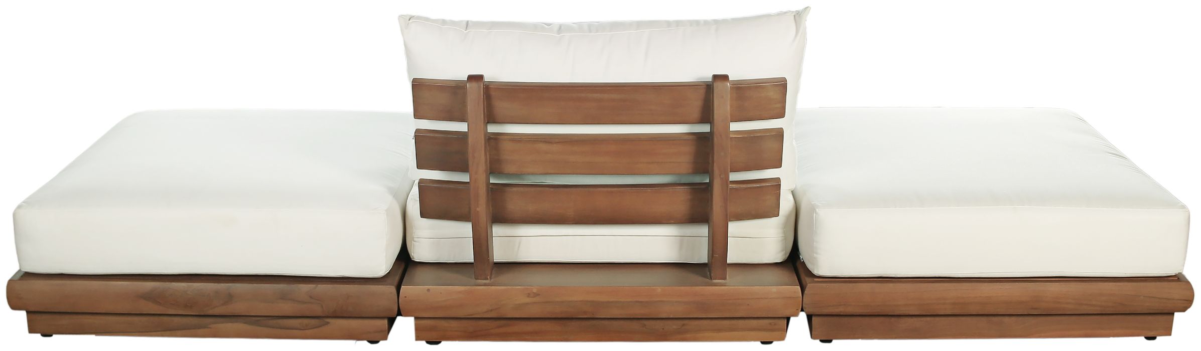 Meridian Furniture - Mirella 111" Off-White Water Resistant Fabric Upholstered 3pc. Outdoor Patio Sofa - 111White-S3C - GreatFurnitureDeal