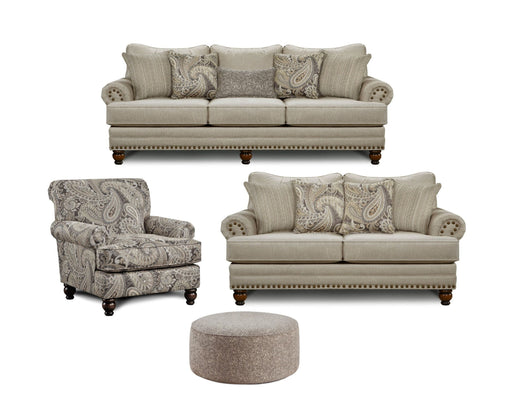 Southern Home Furnishings - Cary's Doe Sofa Set in Multi - 2820-KP 140 2821 622 Cary's Doe - GreatFurnitureDeal