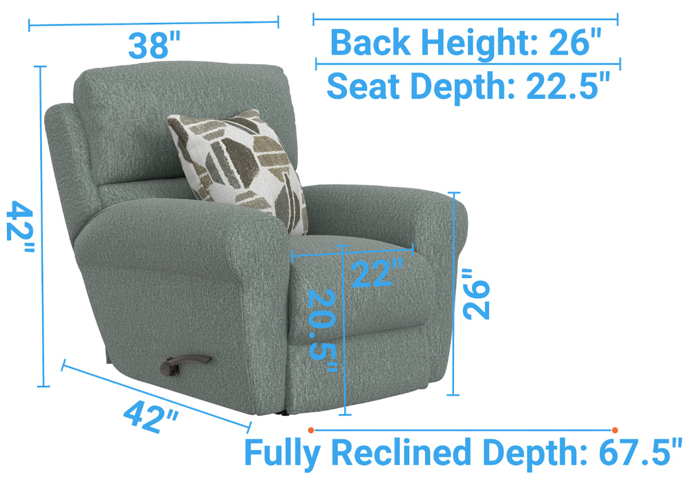 Catnapper - Kellen Power Lay Flat Recliner w/Zero Gravity in Woodlands - 61130-7-WOOD - GreatFurnitureDeal