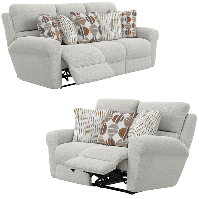 Catnapper - Kellen 2 Piece Lay Flat Reclining Sofa Set in Ecru/Morocco - 1131-32-ECRU - GreatFurnitureDeal