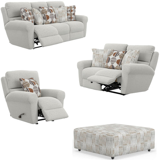 Catnapper - Kellen 4 Piece Lay Flat Reclining Living Room Set in Ecru/Morocco - 1131-32-1130-6--113-12-ECRU - GreatFurnitureDeal