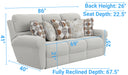 Catnapper - Kellen Lay Flat Reclining Sofa in Ecru/Morocco - 1131-ECRU - GreatFurnitureDeal
