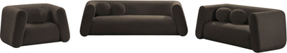 Meridian Furniture - Abbington 91" Brown Boucle Fabric Upholstered Sofa - 113Brown-S - GreatFurnitureDeal