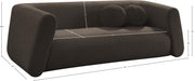 Meridian Furniture - Abbington 91" Brown Boucle Fabric Upholstered Sofa - 113Brown-S - GreatFurnitureDeal