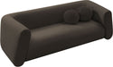 Meridian Furniture - Abbington 91" Brown Boucle Fabric Upholstered Sofa - 113Brown-S - GreatFurnitureDeal