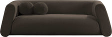 Meridian Furniture - Abbington 91" Brown Boucle Fabric Upholstered Sofa - 113Brown-S - GreatFurnitureDeal