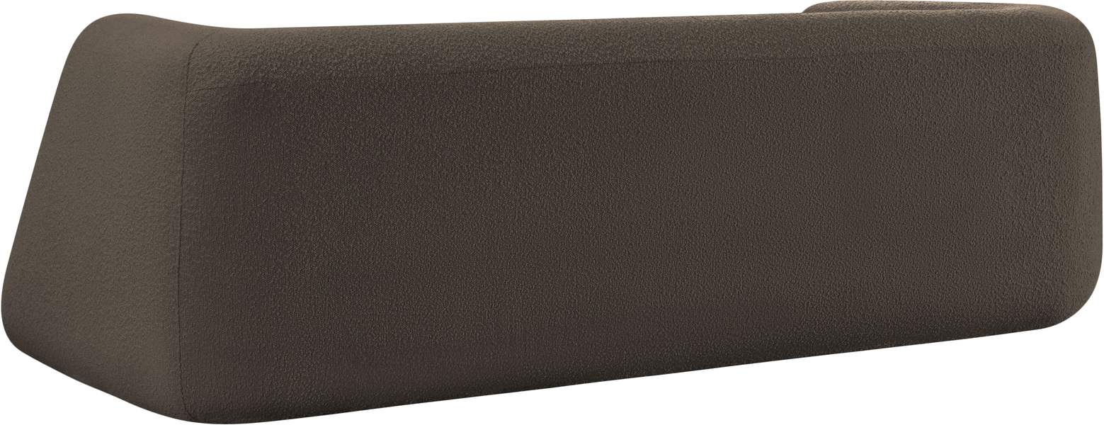 Meridian Furniture - Abbington 91" Brown Boucle Fabric Upholstered Sofa - 113Brown-S - GreatFurnitureDeal