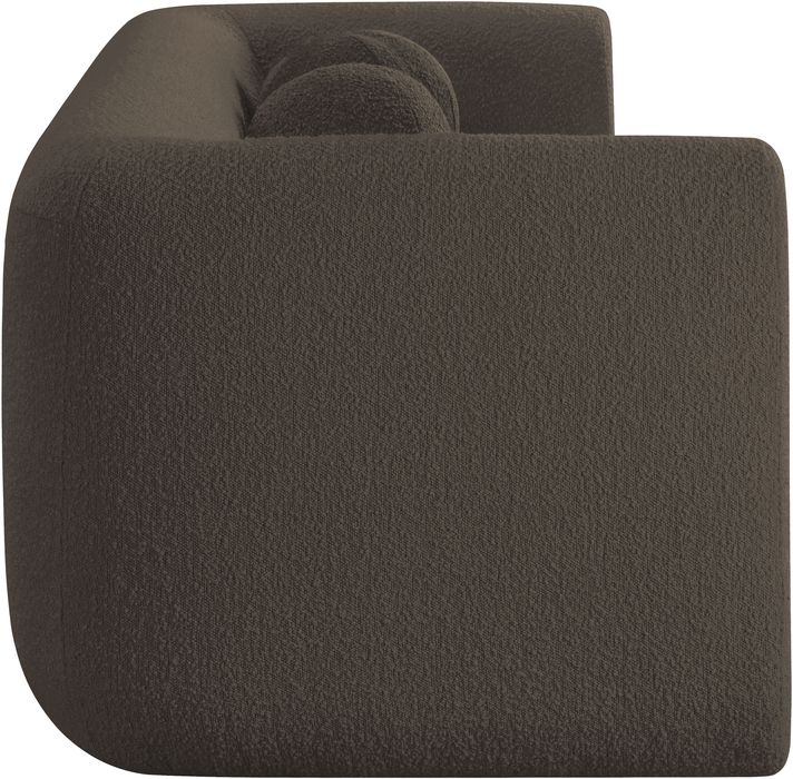 Meridian Furniture - Abbington 91" Brown Boucle Fabric Upholstered Sofa - 113Brown-S - GreatFurnitureDeal