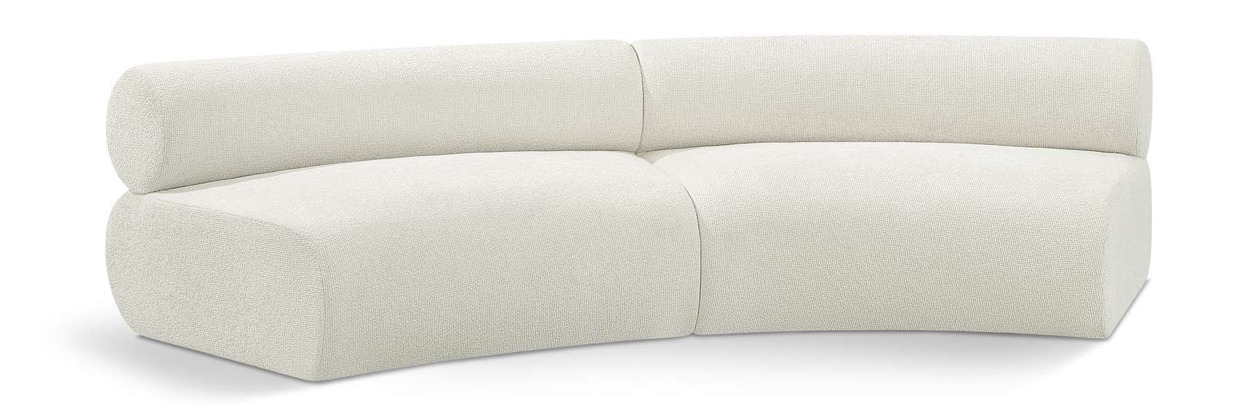 Meridian Furniture - Bale 108" Cream Chenille Fabric Upholstered 2 pc. Sectional - 114Cream-S2A - GreatFurnitureDeal