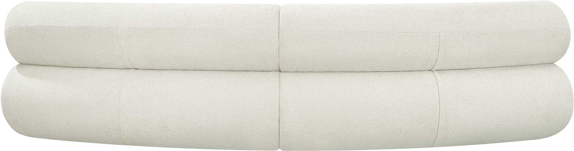 Meridian Furniture - Bale 108" Cream Chenille Fabric Upholstered 2 pc. Sectional - 114Cream-S2A - GreatFurnitureDeal