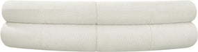 Meridian Furniture - Bale 108" Cream Chenille Fabric Upholstered 2 pc. Sectional - 114Cream-S2A - GreatFurnitureDeal