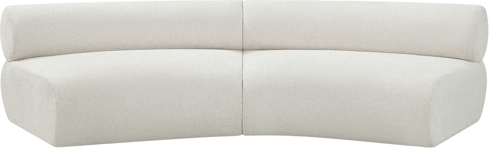 Meridian Furniture - Bale 108" Cream Chenille Fabric Upholstered 2 pc. Sectional - 114Cream-S2A - GreatFurnitureDeal