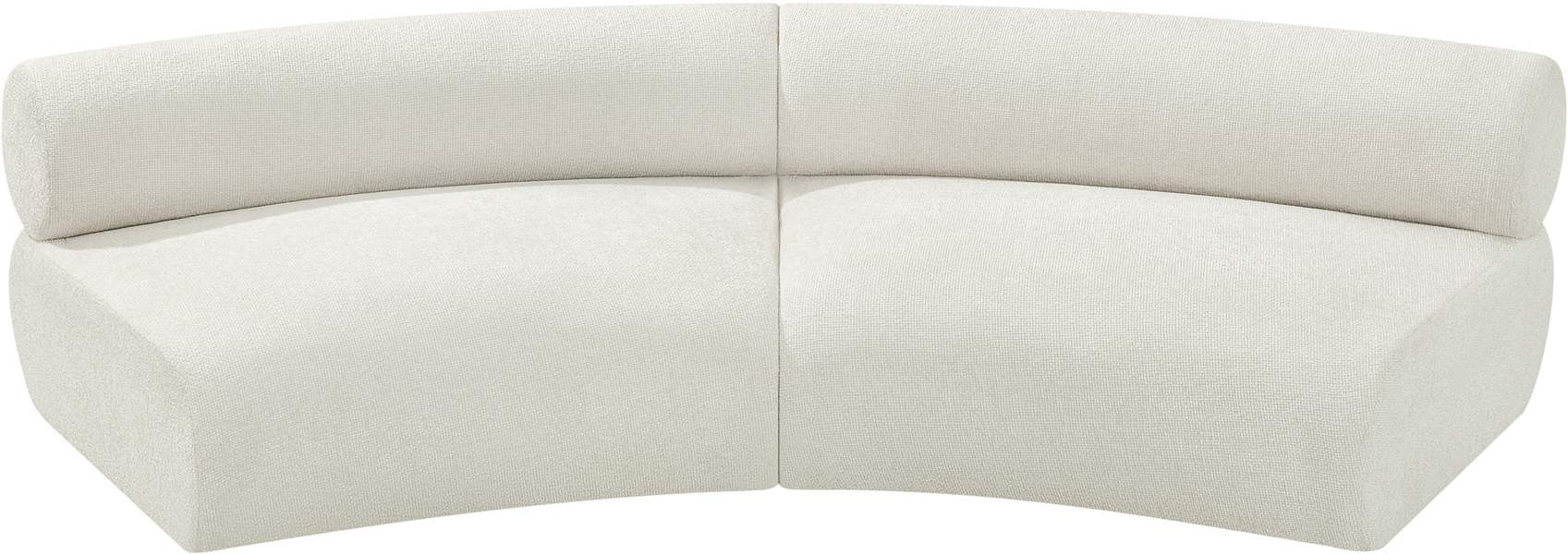 Meridian Furniture - Bale 108" Cream Chenille Fabric Upholstered 2 pc. Sectional - 114Cream-S2A - GreatFurnitureDeal