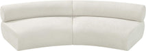 Meridian Furniture - Bale 108" Cream Chenille Fabric Upholstered 2 pc. Sectional - 114Cream-S2A - GreatFurnitureDeal