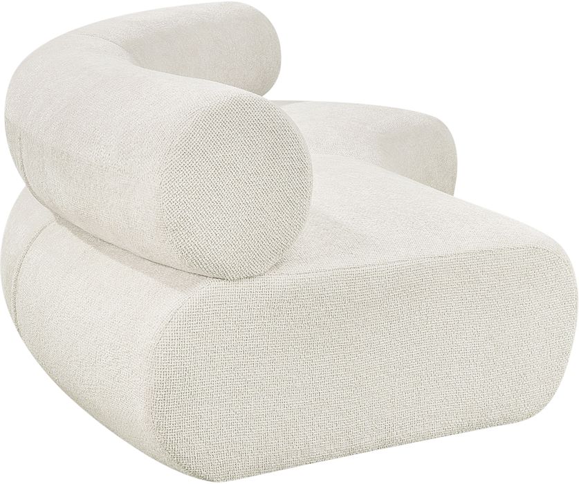 Meridian Furniture - Bale 108" Cream Chenille Fabric Upholstered 2 pc. Sectional - 114Cream-S2A - GreatFurnitureDeal
