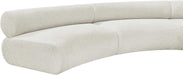 Meridian Furniture - Bale 202" Cream Chenille Fabric Upholstered 9 pc. Sectional - 114Cream-S9A - GreatFurnitureDeal