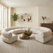 Meridian Furniture - Bale 202" Cream Chenille Fabric Upholstered 9 pc. Sectional - 114Cream-S9A - GreatFurnitureDeal