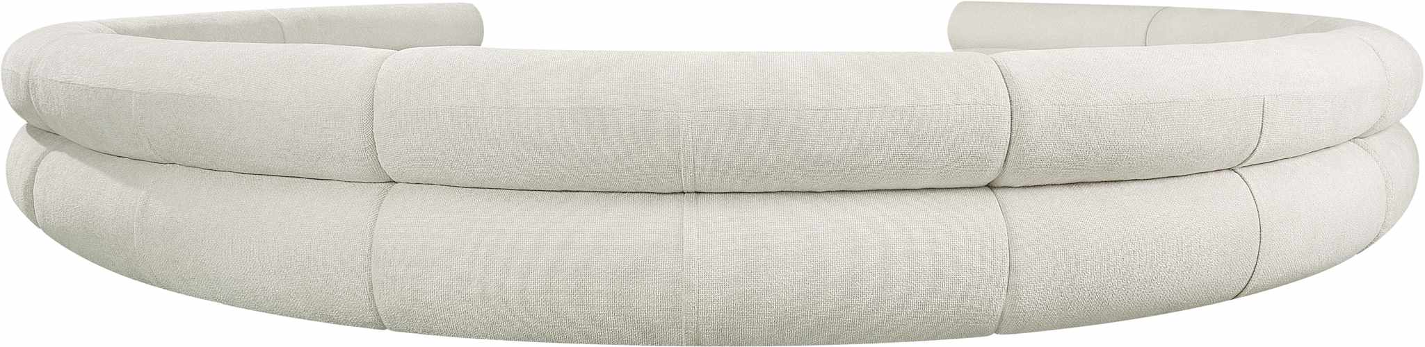 Meridian Furniture - Bale 202" Cream Chenille Fabric Upholstered 9 pc. Sectional - 114Cream-S9A - GreatFurnitureDeal