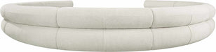 Meridian Furniture - Bale 202" Cream Chenille Fabric Upholstered 9 pc. Sectional - 114Cream-S9A - GreatFurnitureDeal