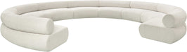 Meridian Furniture - Bale 202" Cream Chenille Fabric Upholstered 9 pc. Sectional - 114Cream-S9A - GreatFurnitureDeal