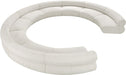 Meridian Furniture - Bale 202" Cream Chenille Fabric Upholstered 9 pc. Sectional - 114Cream-S9A - GreatFurnitureDeal