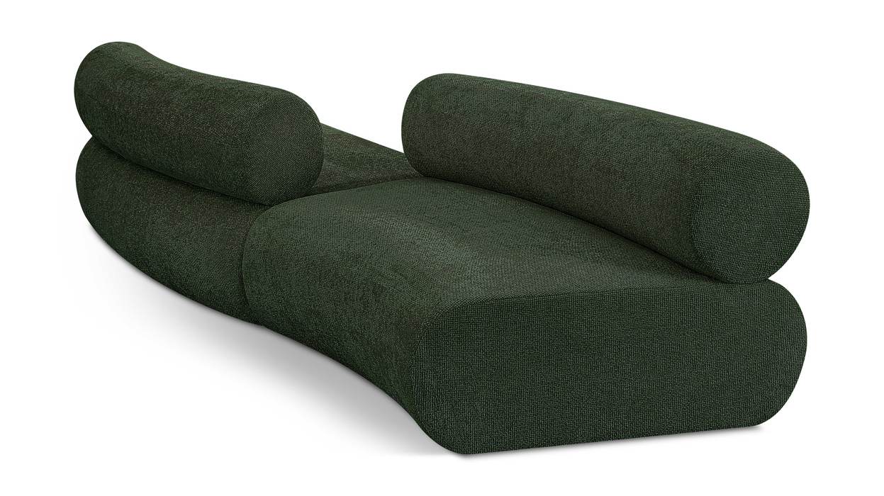 Meridian Furniture - Bale 108" Green Chenille Fabric Upholstered 2 pc. Sectional - 114Green-S2B - GreatFurnitureDeal