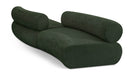 Meridian Furniture - Bale 108" Green Chenille Fabric Upholstered 2 pc. Sectional - 114Green-S2B - GreatFurnitureDeal