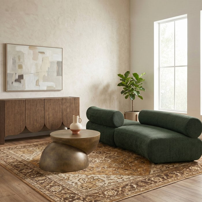 Meridian Furniture - Bale 108" Green Chenille Fabric Upholstered 2 pc. Sectional - 114Green-S2B - GreatFurnitureDeal