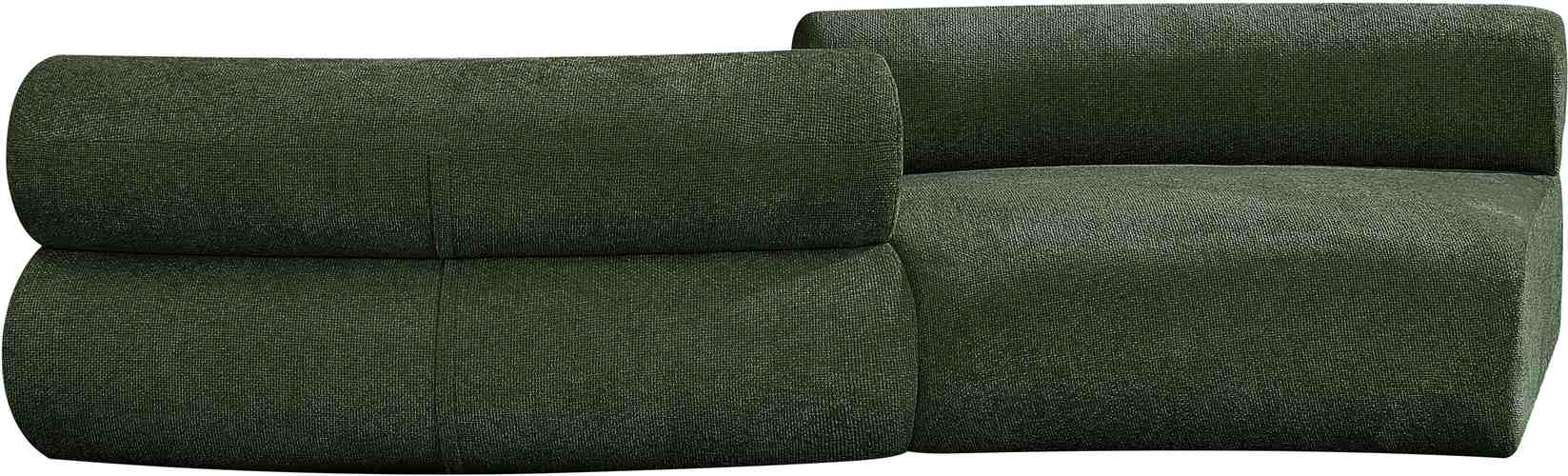 Meridian Furniture - Bale 108" Green Chenille Fabric Upholstered 2 pc. Sectional - 114Green-S2B - GreatFurnitureDeal