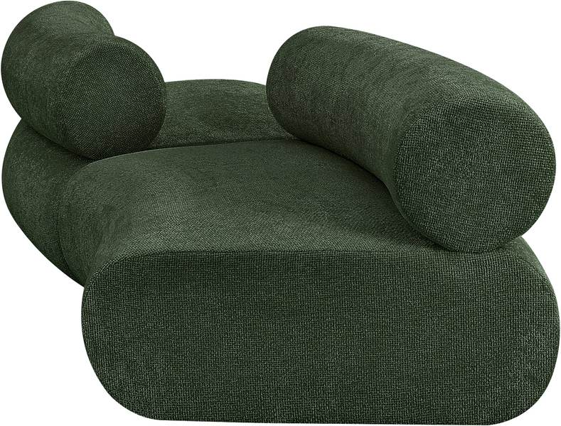 Meridian Furniture - Bale 108" Green Chenille Fabric Upholstered 2 pc. Sectional - 114Green-S2B - GreatFurnitureDeal