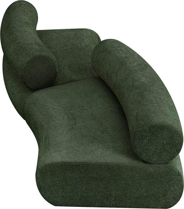 Meridian Furniture - Bale 108" Green Chenille Fabric Upholstered 2 pc. Sectional - 114Green-S2B - GreatFurnitureDeal