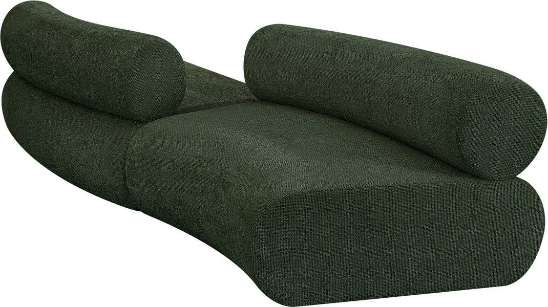 Meridian Furniture - Bale 108" Green Chenille Fabric Upholstered 2 pc. Sectional - 114Green-S2B - GreatFurnitureDeal