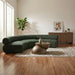 Meridian Furniture - Bale 152" Green Chenille Fabric Upholstered 3 pc. Sectional - 114Green-S3A - GreatFurnitureDeal