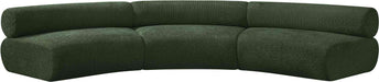 Meridian Furniture - Bale 152" Green Chenille Fabric Upholstered 3 pc. Sectional - 114Green-S3A - GreatFurnitureDeal