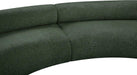 Meridian Furniture - Bale 152" Green Chenille Fabric Upholstered 3 pc. Sectional - 114Green-S3A - GreatFurnitureDeal