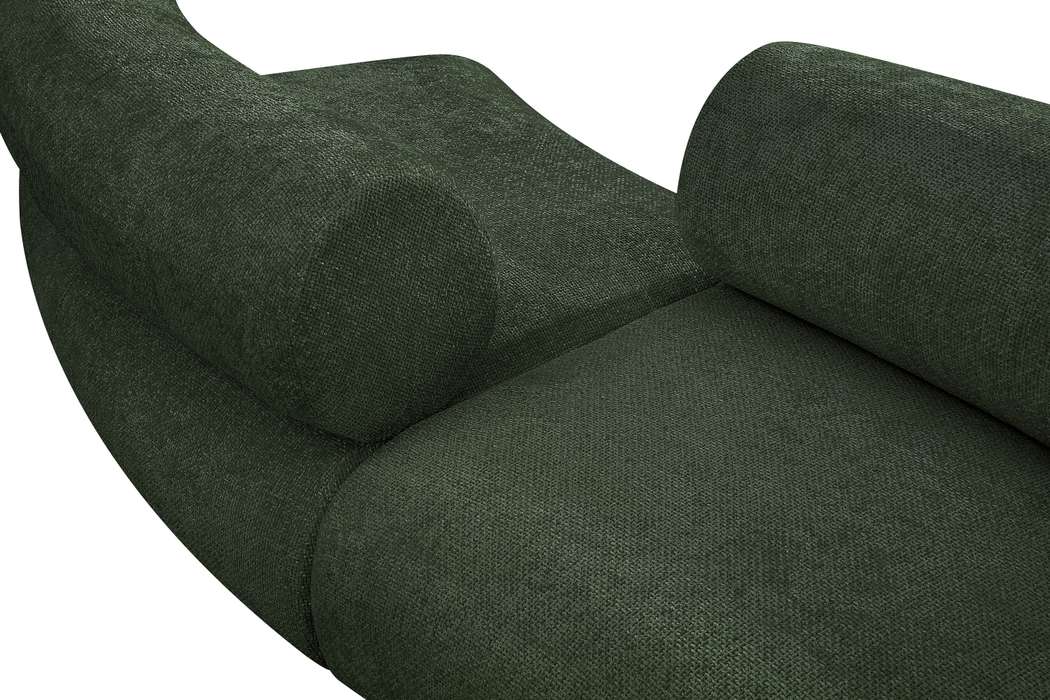 Meridian Furniture - Bale 202" Green Chenille Fabric Upholstered 4 pc. Sectional - 114Green-S4B - GreatFurnitureDeal