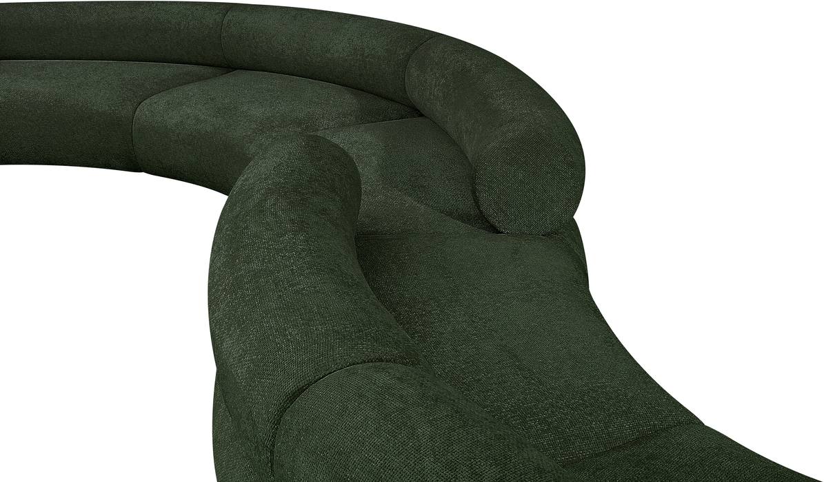 Meridian Furniture - Bale 202" Green Chenille Fabric Upholstered 4 pc. Sectional - 114Green-S4B - GreatFurnitureDeal
