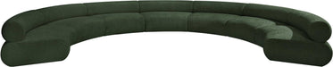 Meridian Furniture - Bale 202" Green Chenille Fabric Upholstered 7 pc. Sectional - 114Green-S7A - GreatFurnitureDeal