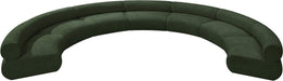 Meridian Furniture - Bale 202" Green Chenille Fabric Upholstered 7 pc. Sectional - 114Green-S7A - GreatFurnitureDeal