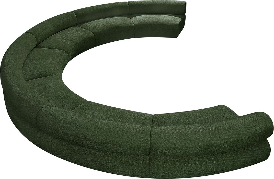 Meridian Furniture - Bale 202" Green Chenille Fabric Upholstered 7 pc. Sectional - 114Green-S7A - GreatFurnitureDeal