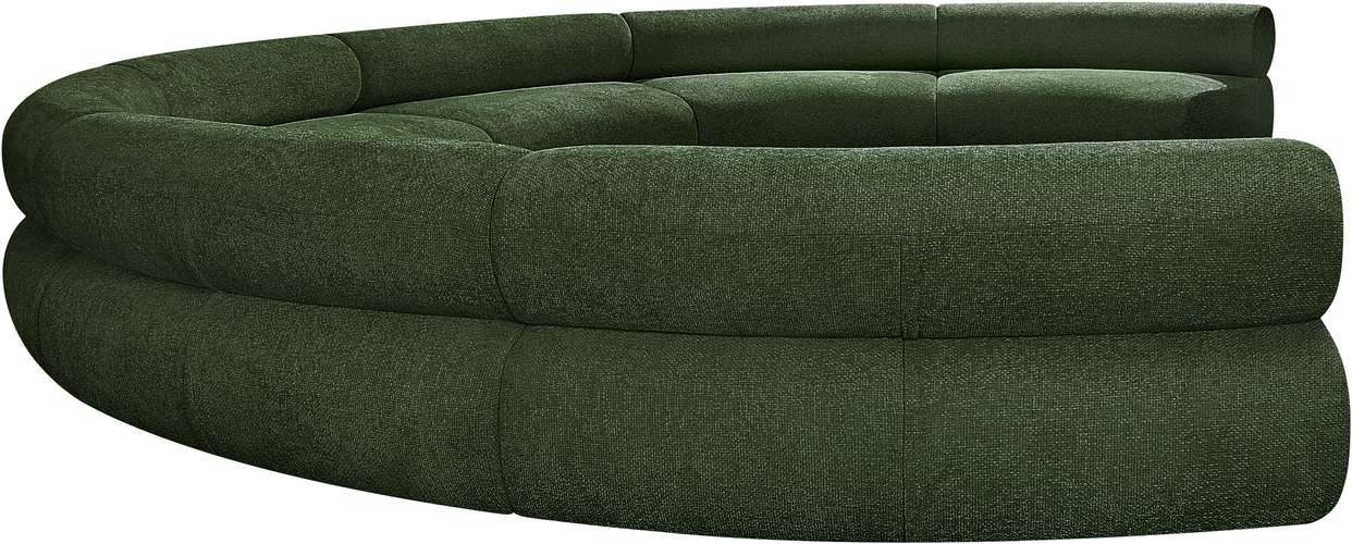 Meridian Furniture - Bale 202" Green Chenille Fabric Upholstered 7 pc. Sectional - 114Green-S7A - GreatFurnitureDeal