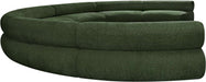 Meridian Furniture - Bale 202" Green Chenille Fabric Upholstered 7 pc. Sectional - 114Green-S7A - GreatFurnitureDeal