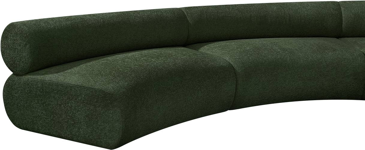 Meridian Furniture - Bale 202" Green Chenille Fabric Upholstered 7 pc. Sectional - 114Green-S7A - GreatFurnitureDeal
