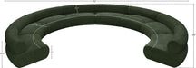 Meridian Furniture - Bale 202" Green Chenille Fabric Upholstered 8 pc. Sectional - 114Green-S8A - GreatFurnitureDeal