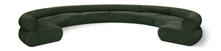 Meridian Furniture - Bale 202" Green Chenille Fabric Upholstered 8 pc. Sectional - 114Green-S8A - GreatFurnitureDeal