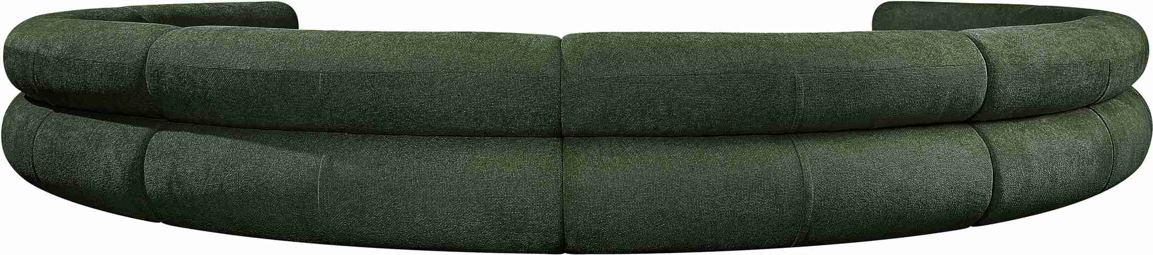 Meridian Furniture - Bale 202" Green Chenille Fabric Upholstered 8 pc. Sectional - 114Green-S8A - GreatFurnitureDeal